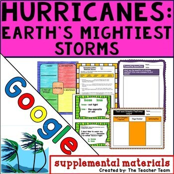 Preview of Hurricanes Earth's Mightiest Storms | Journeys 4th | Google Slides