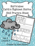 Hurricanes: Earth's Mightiest Storms (Skill Practice Sheet)