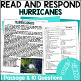 Hurricanes Reading Passage Comprehension & Quiz | Science Centers