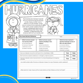 Hurricanes {Science Unit with Reading Passages, Worksheets, and Assessment}