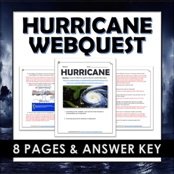 Preview of Hurricanes - Webquest and Answer Key