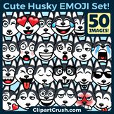 Husky Emoji Clipart Faces / Siberian Husky Dog Emojis Emot