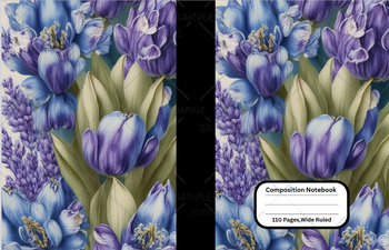 Preview of Hyacinth Flower Composition Notebook Cover For School,Home,Work, Clip Art