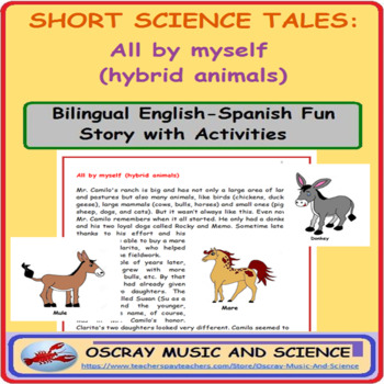 Preview of Hybrid animals: SHORT SCIENCE TALES for Distance Learning