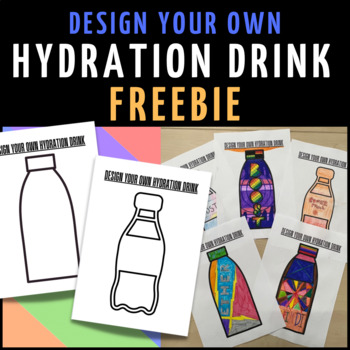 Preview of Hydration Drink Bottle Design Worksheet FREEBIE