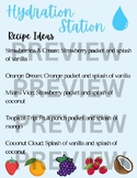 Hydration Station Flavors & Recipe Ideas Posters for Staff