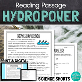 Hydropower Reading Comprehension Passage PRINT and DIGITAL