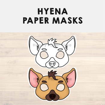 African Animal Paper Masks Printable Safari Coloring Craft