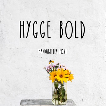Preview of Hygge Bold Font- Handwritten Font