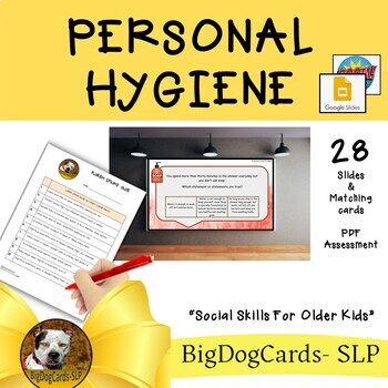 Preview of Hygiene Activity for Social Skills Lesson Google Slides and Boom Cards DUO