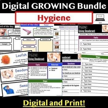 Preview of ULTIMATE Hygiene GROWING Bundle _ Google Slides and PDF