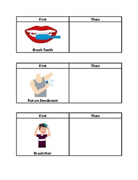 Preview of Hygiene Routine First-Then Visuals