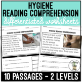 Hygiene Simplified Reading Comprehension Worksheets