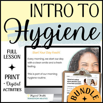 Preview of Hygiene and Grooming | Life Skills BUNDLE | SPED Vocab, Visuals, Reading & Video