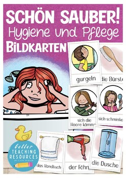 Preview of Hygiene und Schönheit Deutsch Bildkarten (German flash cards beauty and hygiene)