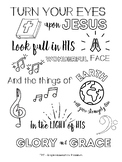 Hymn Coloring Page | Turn Your Eyes Upon Jesus