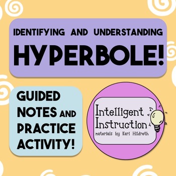Preview of Hyperbole: Guided Notes, Practice Questions, and Close Reading Poetry Activity