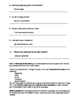 hyperbole worksheet by family 2 family learning resources tpt