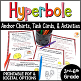 Hyperbole Activities, Worksheets, & Task Cards w/ Digital Option