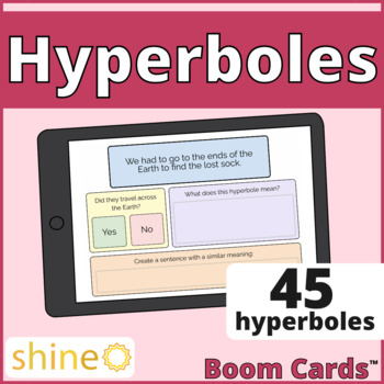 Preview of Hyperboles Figurative Language, Creative Writing & Questions, Figures of Speech