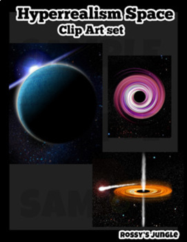 Preview of Hyperrealism Space Clip Art set