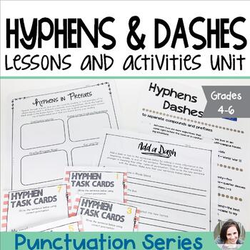 Preview of Hyphens and Dashes Unit - Punctuation Unit