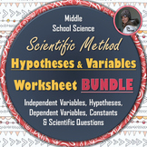 Hypotheses and Variables Worksheets for the Scientific Met
