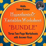 hypothesis and variables worksheet two answers