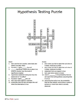 word for hypothesis crossword