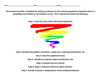 Preview of Hypothesis Testing Template