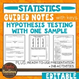 Hypothesis Testing with One Sample - Statistics INBs and G