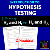 Hypothesis Tests Introduction Statistics