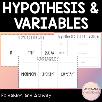 how to write hypothesis with three variables