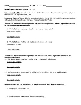 Preview of Hypothesis, Variables, Inferences and Observations