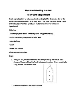 writing hypothesis practice