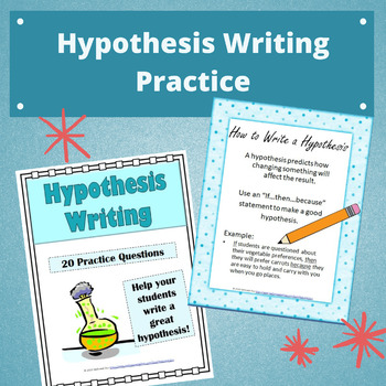 Preview of Hypothesis Writing Practice - 4th, 5th, 6th Grade
