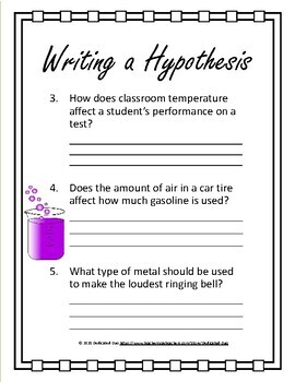 hypothesis 4th grade