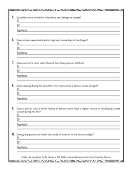 hypothesis and variables worksheet pdf