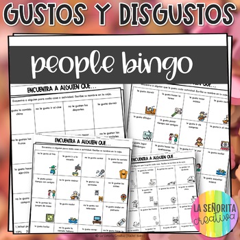Preview of Likes and Dislikes People Bingo | Speaking | Gustos