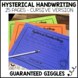 Hysterical Cursive Handwriting Worksheets | Guaranteed Giggles