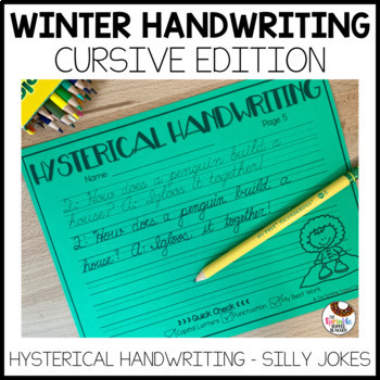Preview of Winter Handwriting Worksheets - Cursive