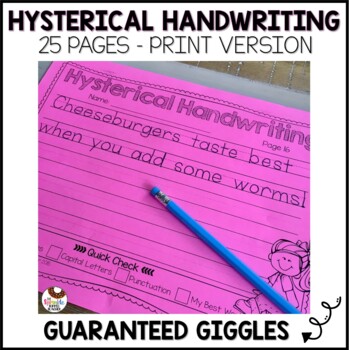 Preview of Hysterical Handwriting Worksheets | Guaranteed Giggles