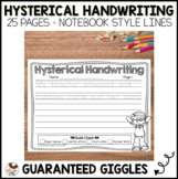 Hysterical Handwriting Worksheets | Guaranteed Giggles Not