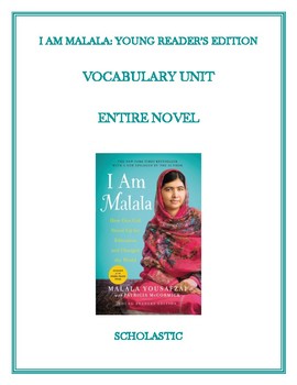 Preview of I AM MALALA: VOCABULARY UNIT ON ENTIRE NOVEL