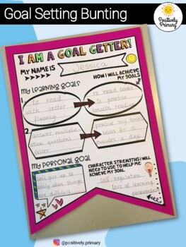 Preview of I Am A Goal Getter! Goal Setting Bunting Activity