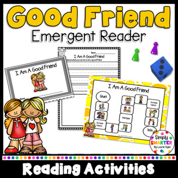 Preview of I Am A Good Friend Social Story Emergent Reader Book AND Interactive Activities