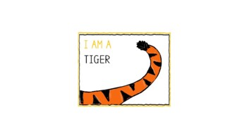Preview of I Am A Tiger resources
