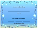 I Am Currently Reading Sign: (Lead by example! Tell'em wha