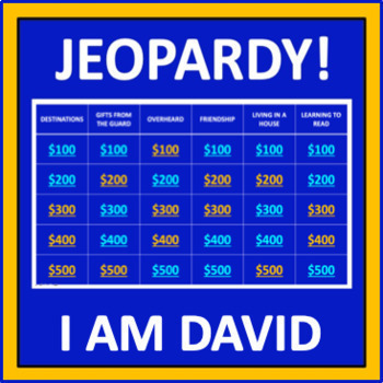 Preview of I Am David Jeopardy - an interactive ELA game