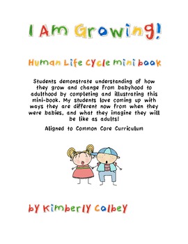 Preview of I Am Growing Mini Book About the Human Life Cycle